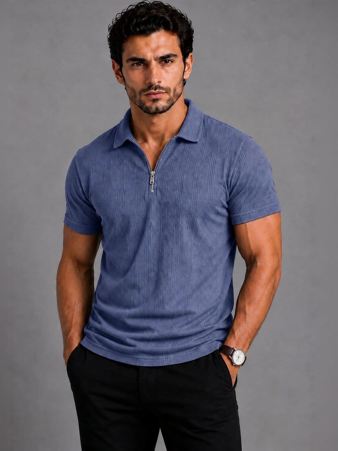 SWADESI STUFF Men Polo Collar T-shirt - view 1