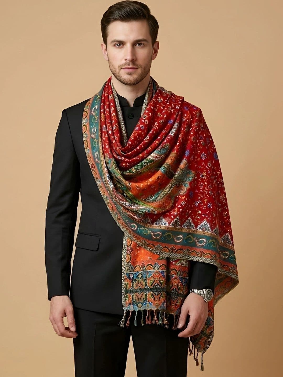MUFFLY Men Printed Stole - view 1