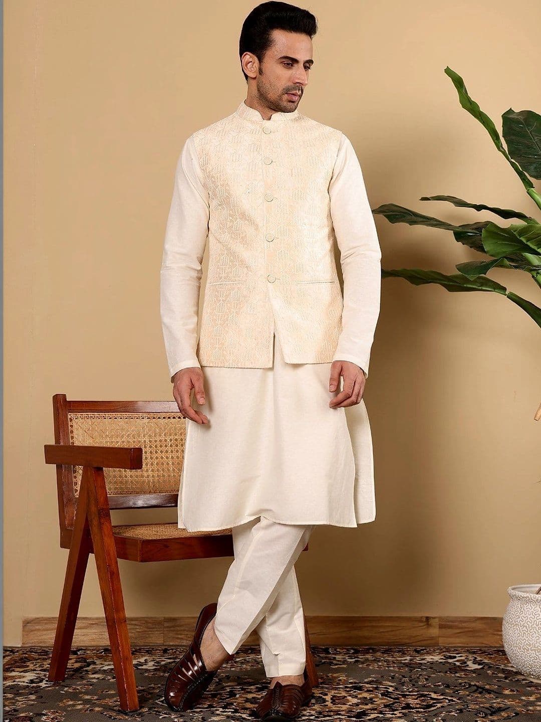 Anouk Woven Design Nehru Jackets - view 1