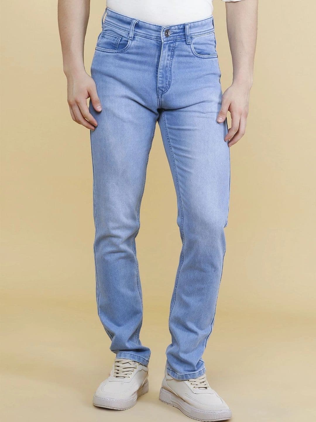 V-Mart Men Regular Fit Mid-Rise Stretchable Jeans - view 1