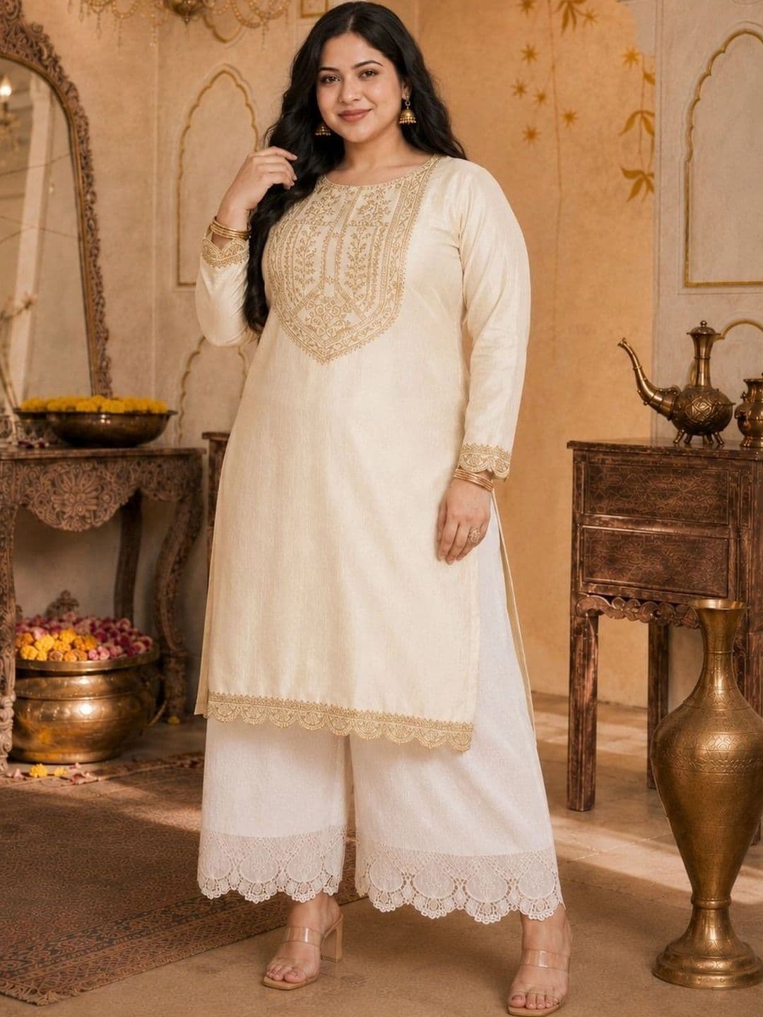 rarethread Women Thread Work Kurta - view 1