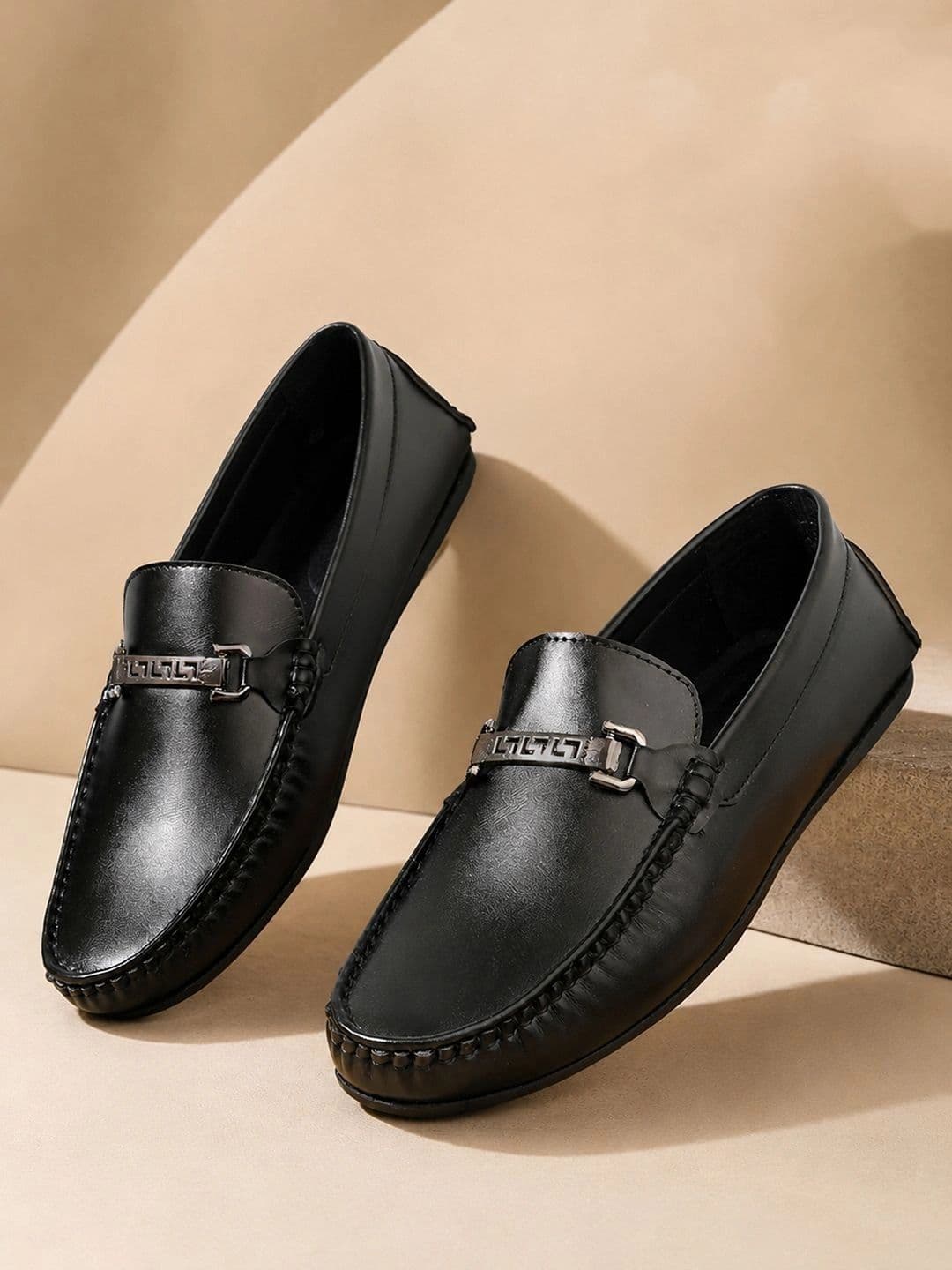 HERE&NOW Men PU Round Toe Slip-On Loafers Formal Shoes - view 1