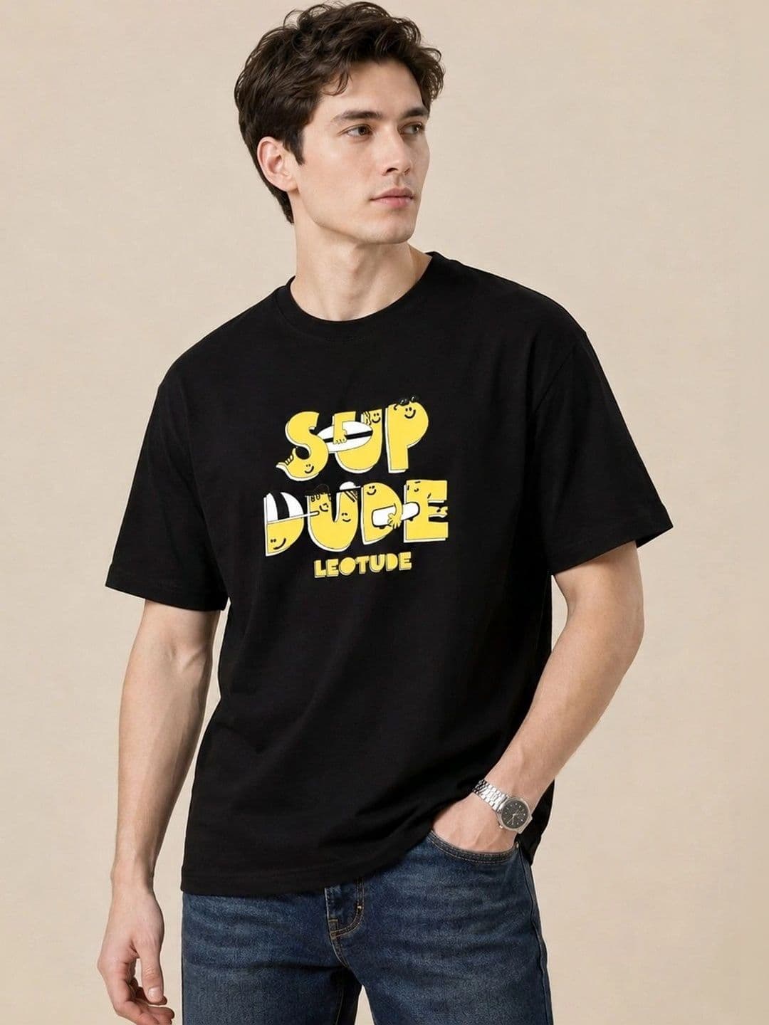 Leotude Men Typography Printed T-shirt - view 1