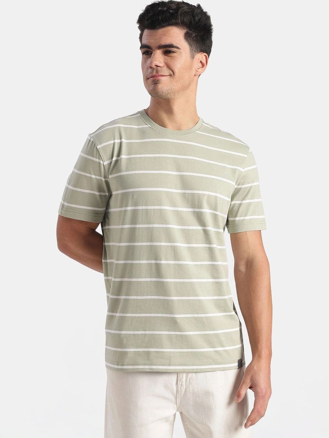 Jockey Super Combed Cotton Rich Striped Round Neck Half Sleeve T-Shirt - 2715 - view 1
