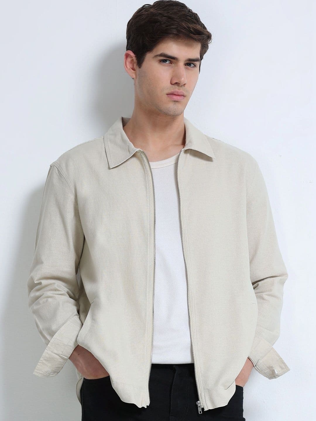 GLORYBOYZ Men Long Sleeve Pure Cotton Zip-Up Casual Shirt - view 1