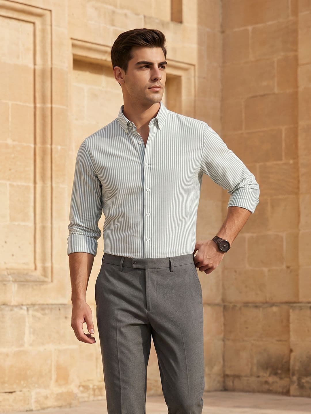 INVICTUS Slim Fit Vertical Striped Formal Shirt - view 1