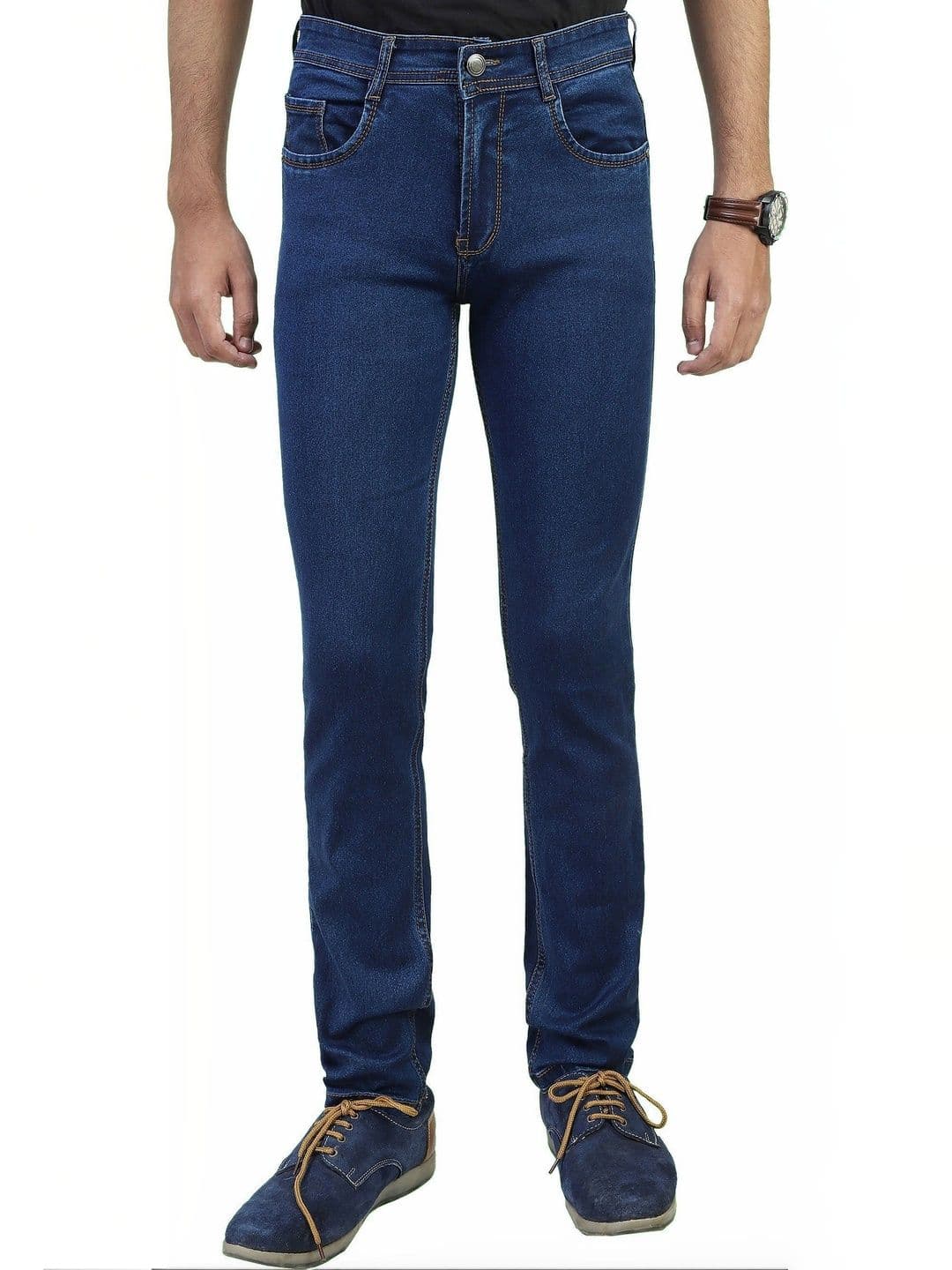 Plounge Men Regular Fit Mid-Rise Stretchable Jeans - view 1