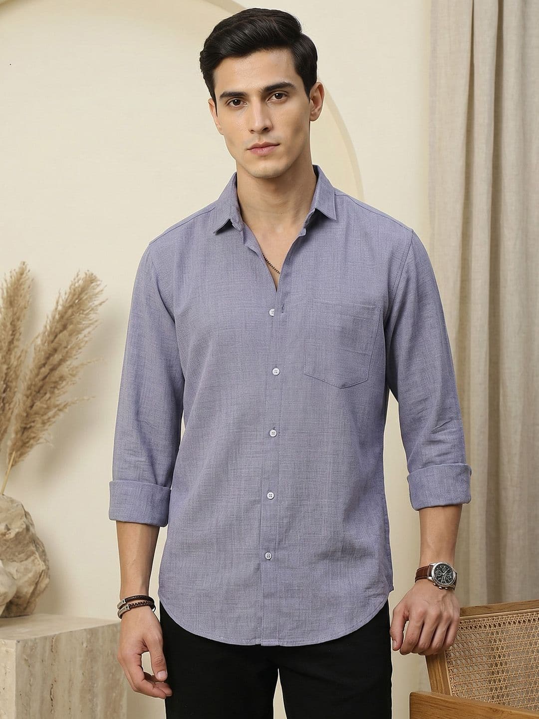 The Roadster Lifestyle Co. Pure Cotton Spread Collar Casual Shirt - view 1