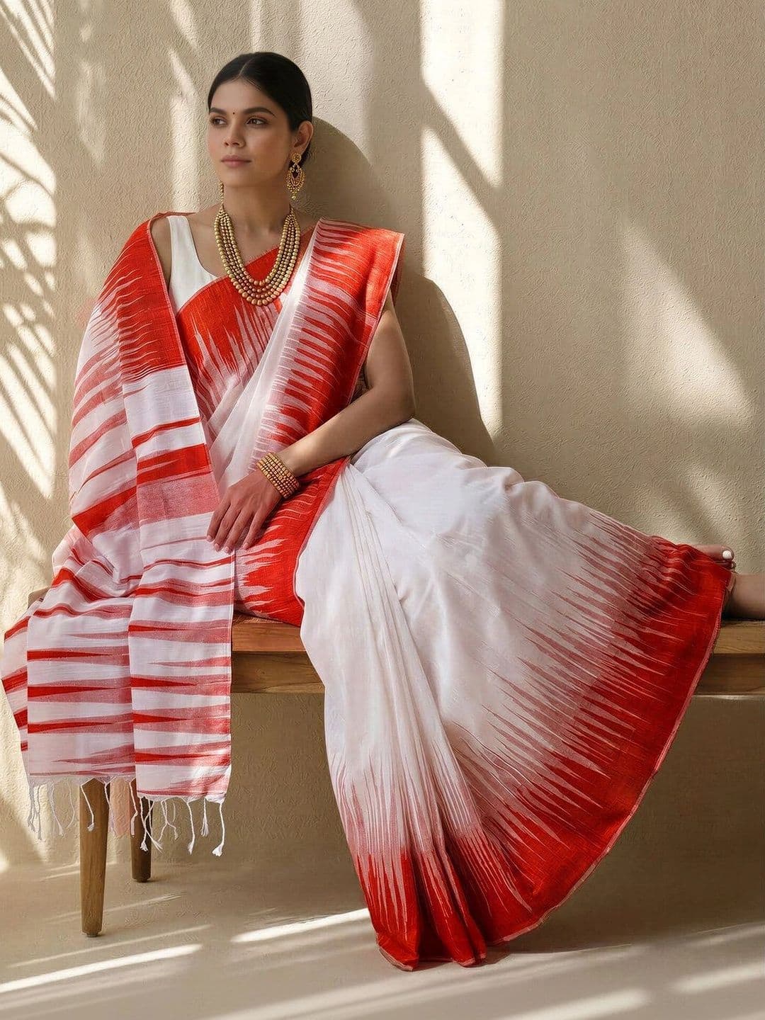 my Story Silk Cotton Ikat Saree - view 1