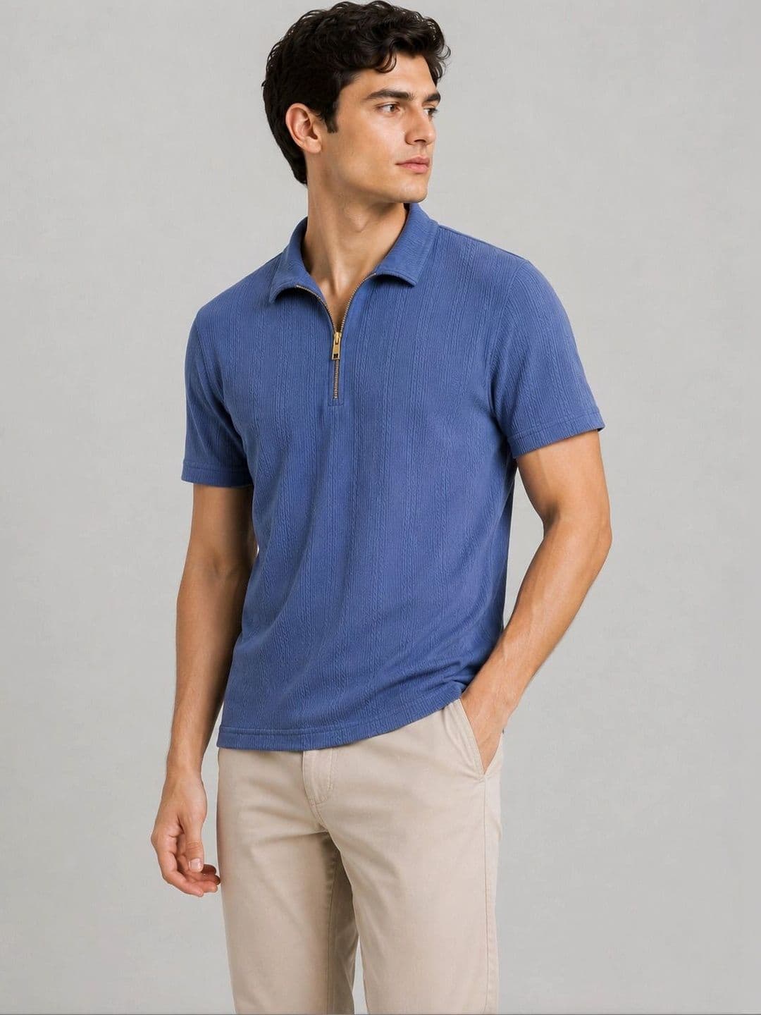SWADESI STUFF Men Polo Collar T-shirt - view 1