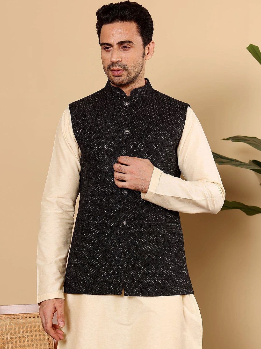Anouk Woven Design Nehru Jackets - view 1