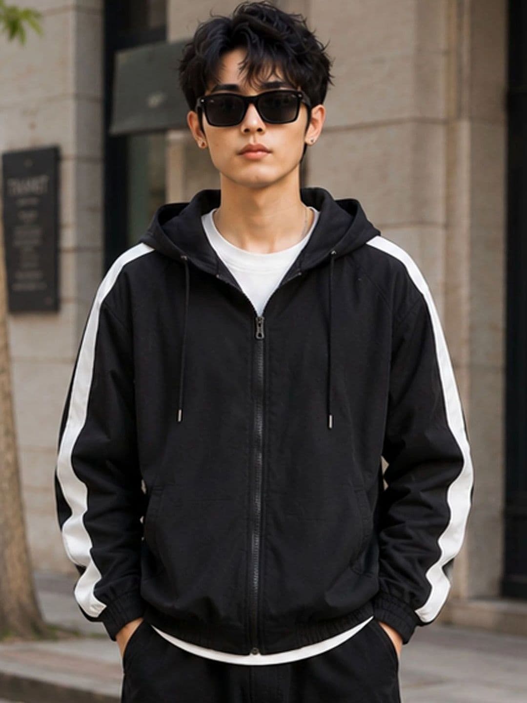 StyleCast Men Colourblocked Lightweight Bomber Jacket - view 1