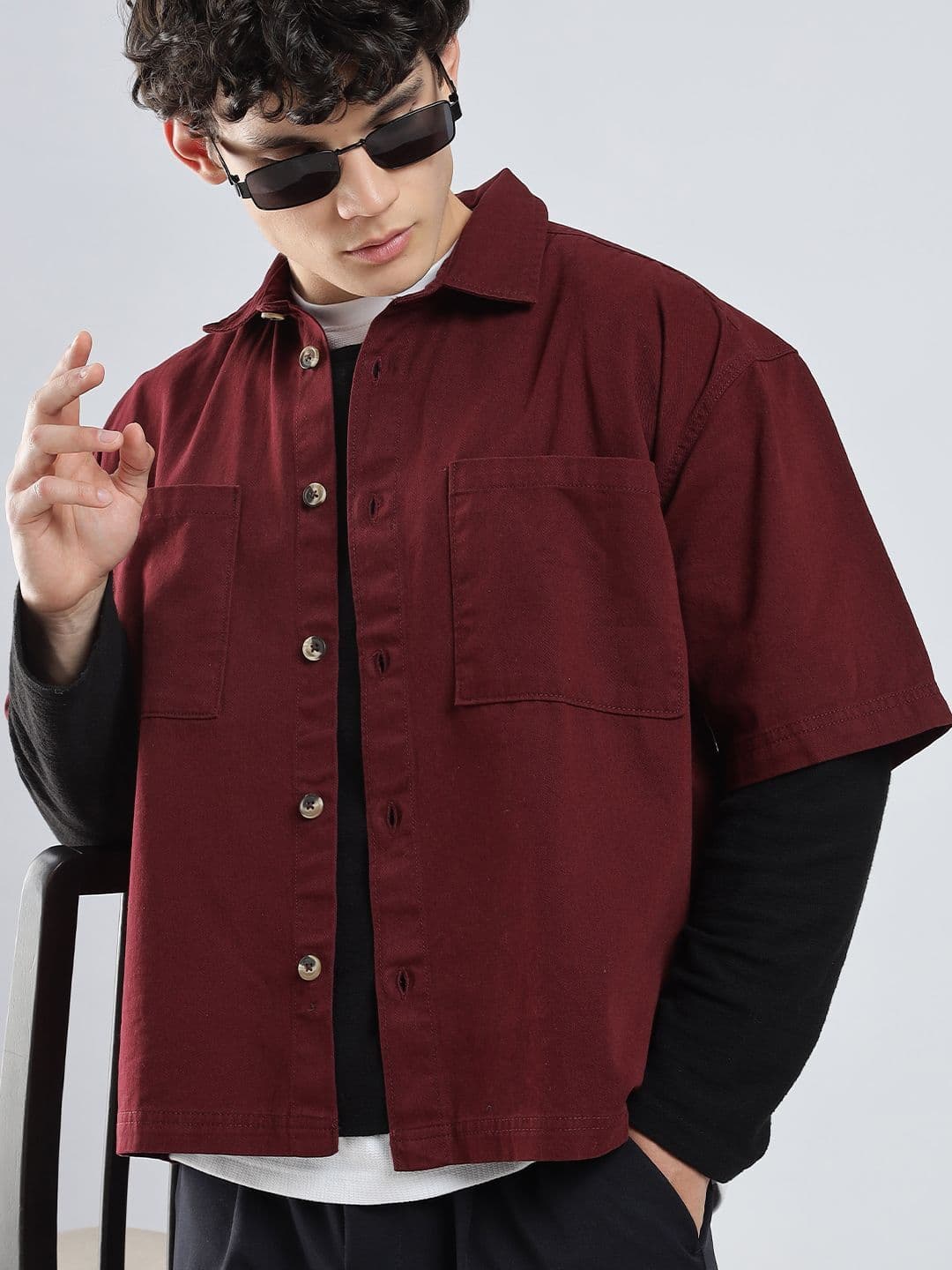 HERE&NOW Men Boxy Casual Shirt - view 1