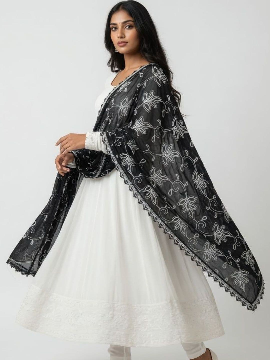 Trendzmy Embroidered Dupatta with Thread Work - view 1