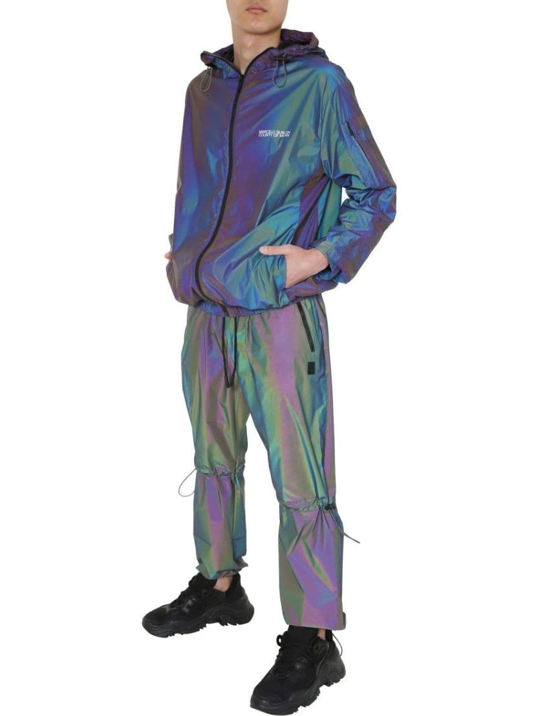 Marcelo Burlon Multicolor Logo Hood Jacket - view 1