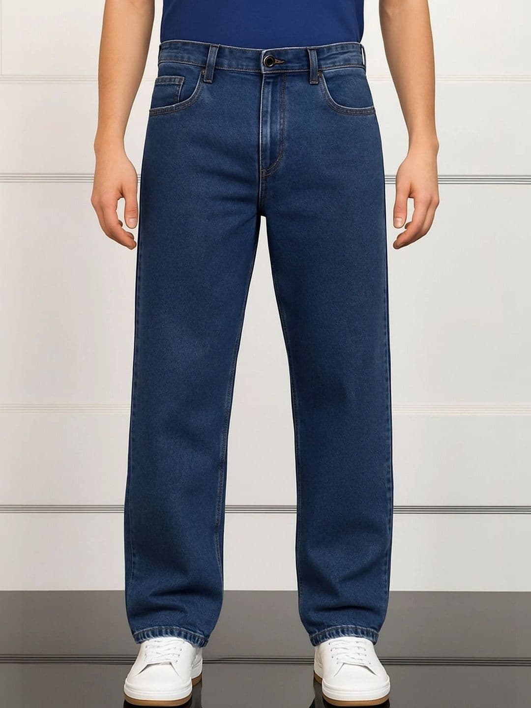Podge Men Relaxed Fit Mid-Rise Stretchable Jeans - view 1