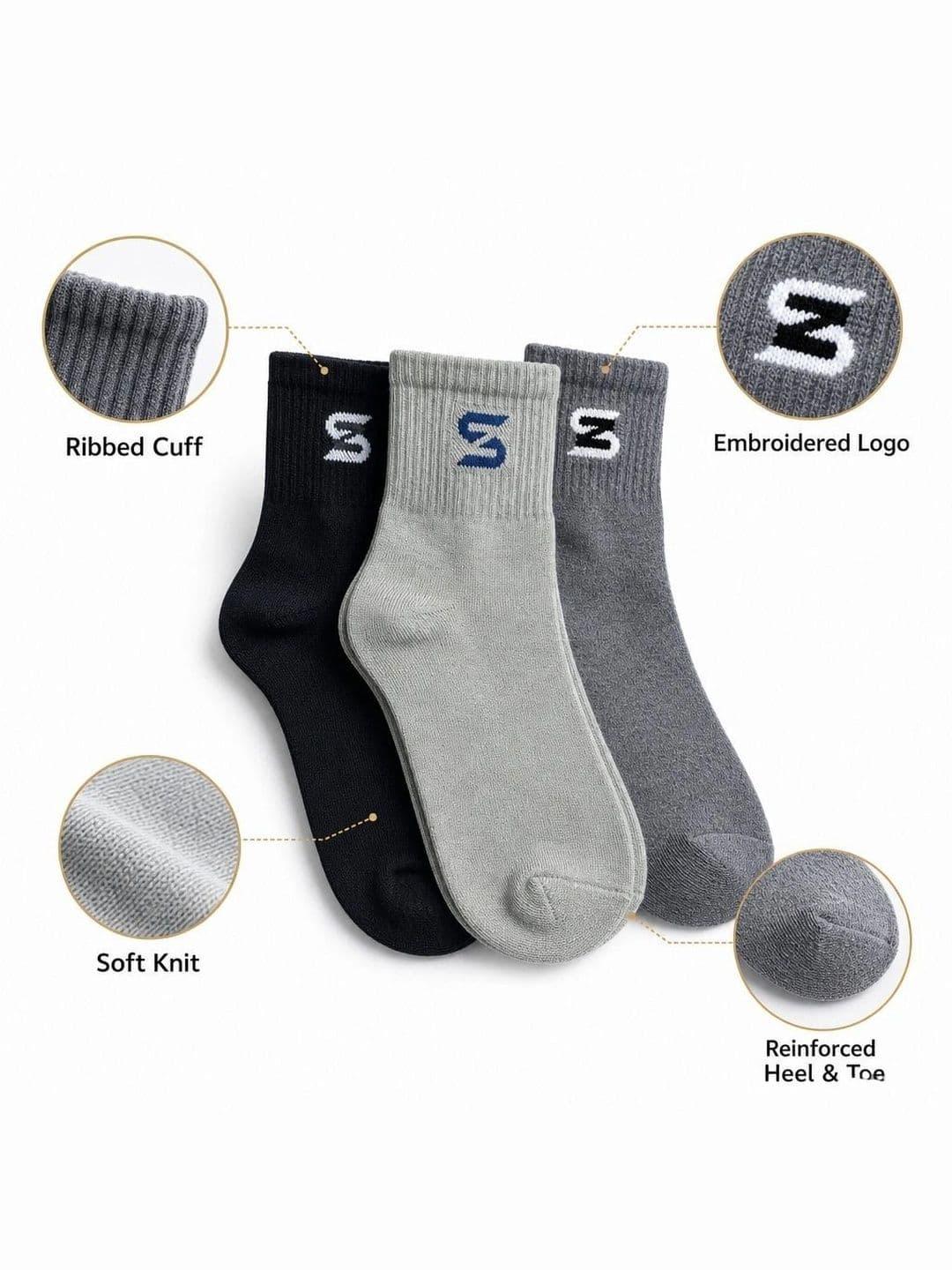 sakyastars Men Pack of 6 Above Ankle Socks - view 1