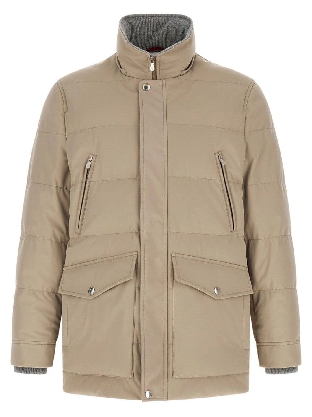 Brunello Cucinelli Beige Quilted Parka Jacket - view 1