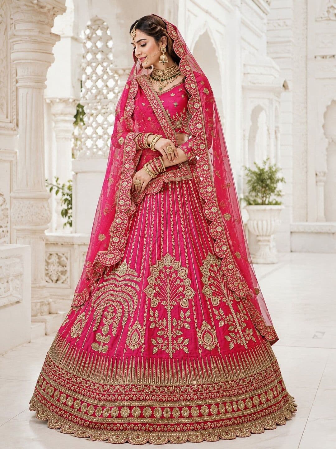 JIYANA WOMENS CHOICE Embellished Semi-Stitched Lehenga & Unstitched Blouse With Dupatta - view 1