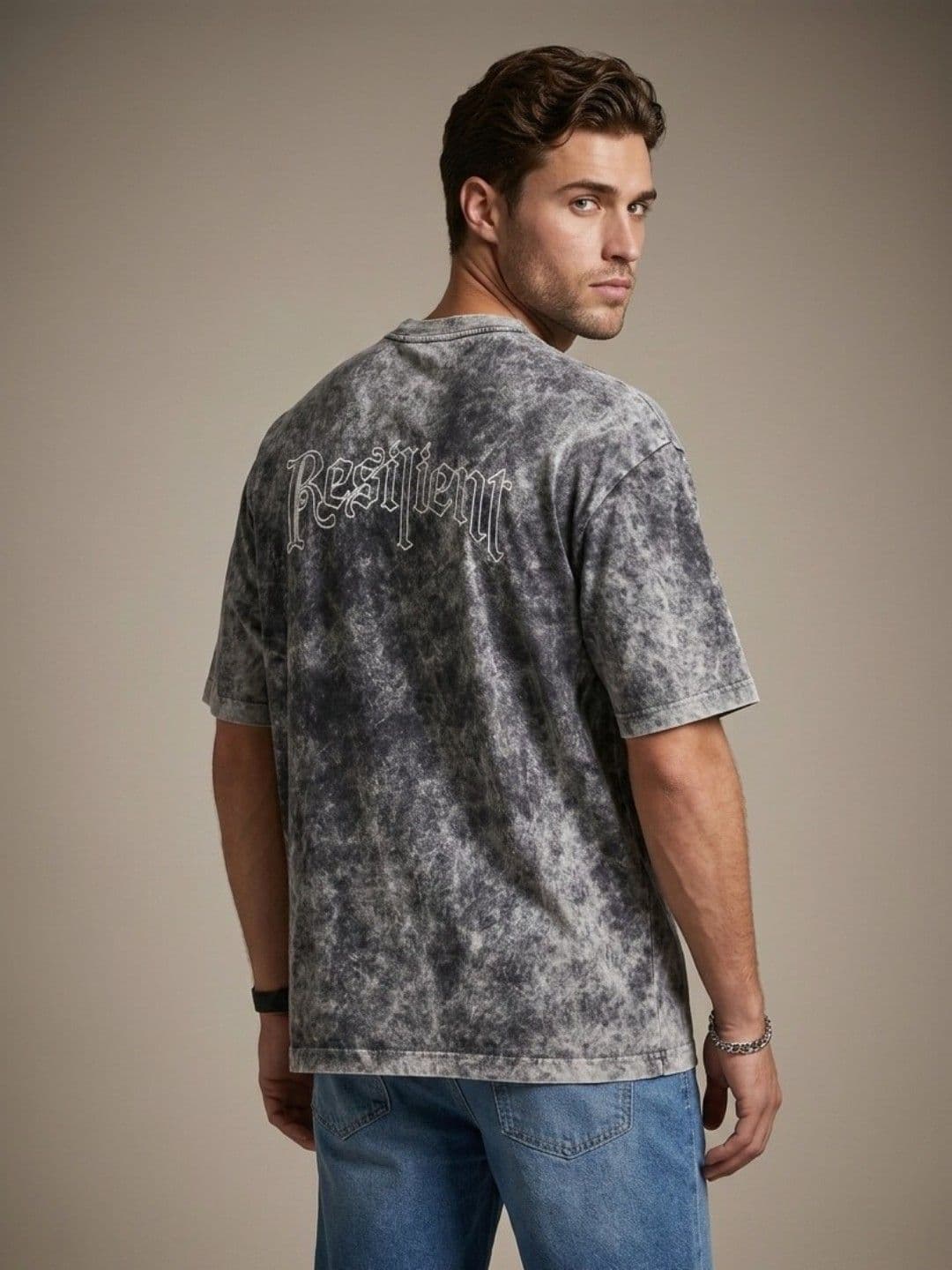 glitchez Oversized Fit Dyed T-shirt - view 1