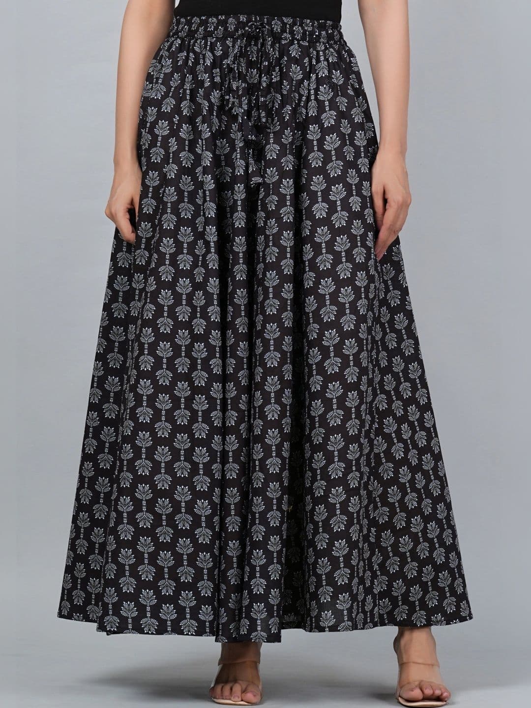 AARMAD Women Pure Cotton Cotton Cambric Floral Maxi Flared Skirt - view 1