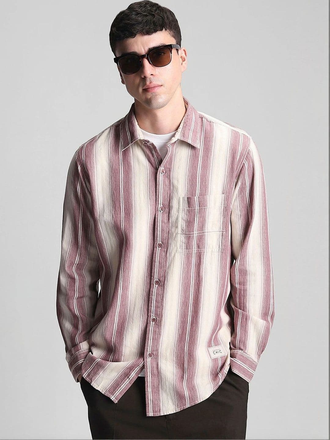 Klub Fox Striped Cotton Casual Shirt - view 1