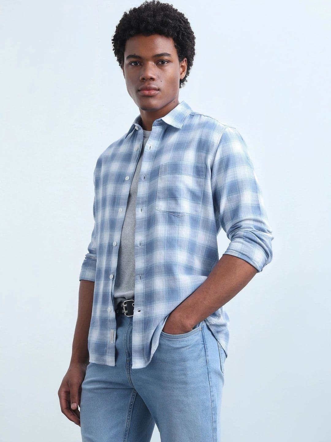 Flying Machine Men Checked Casual Shirt - view 1