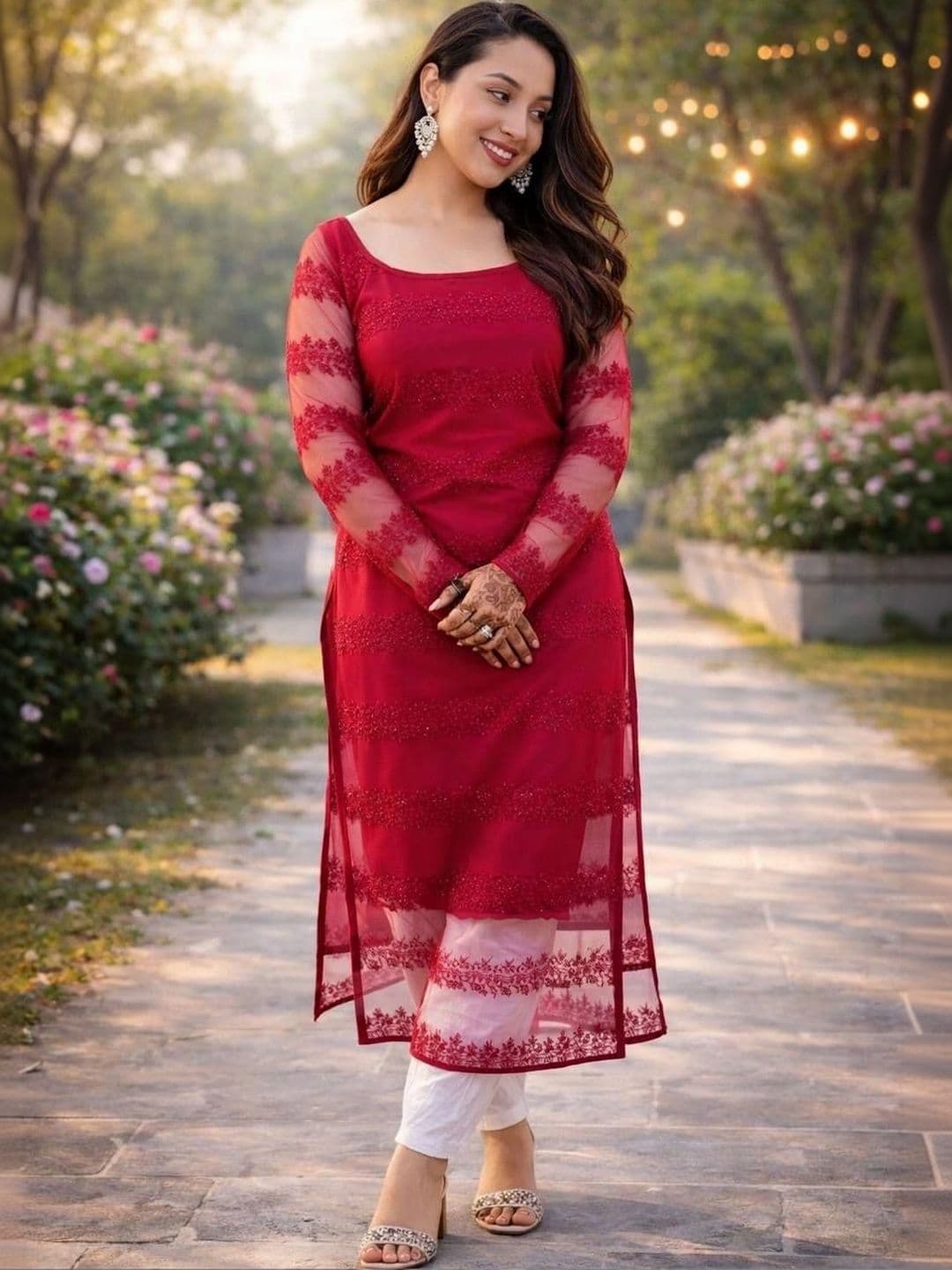 Moda Rapido Women Embellished Thread Work Kurta - view 1