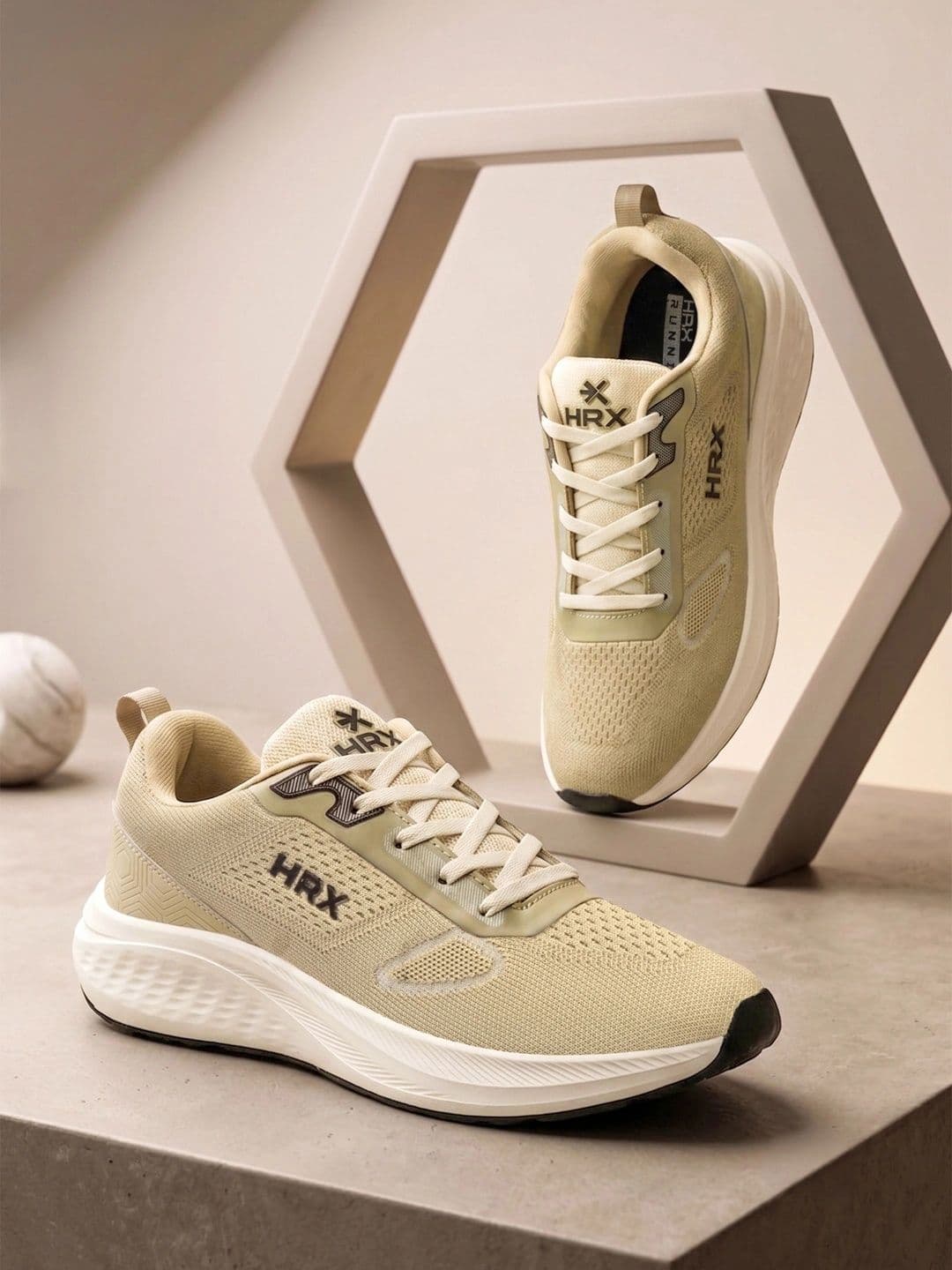 HRX by Hrithik Roshan HRX SPORTS SHOES, HRX SPORTS SHOES FOR MEN, SPORTS SHOES FOR MEN, SPORTS SHOE BEIGE FOR MEN, LIGHTWEIGHT RUNNING SHOE - view 1