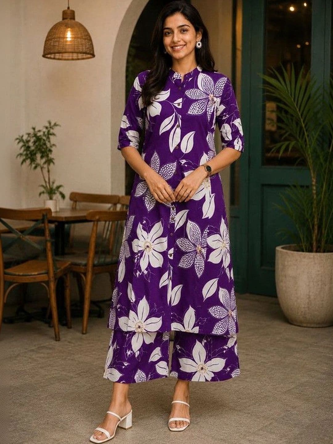 MISAYL Women Floral Printed Regular Kurta with Palazzos - view 1