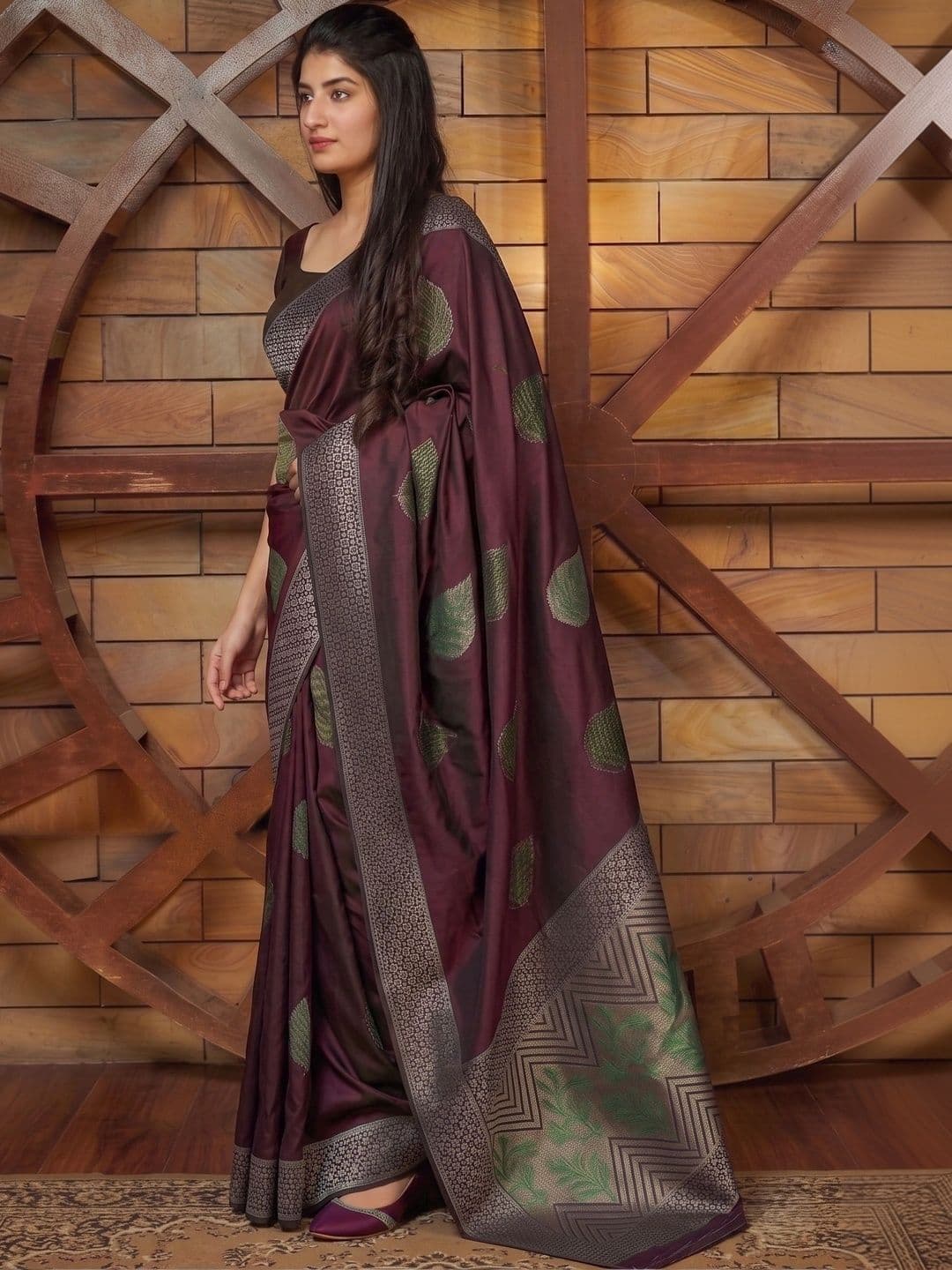 Okom Woven Design Zari Art Silk Banarasi Saree - view 1