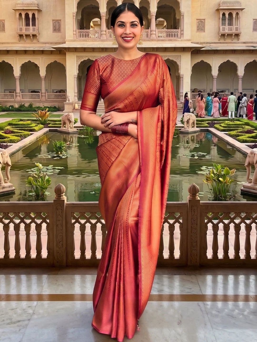 YASHASVI FASHION Woven Design Zari Art Silk Banarasi Saree - view 1