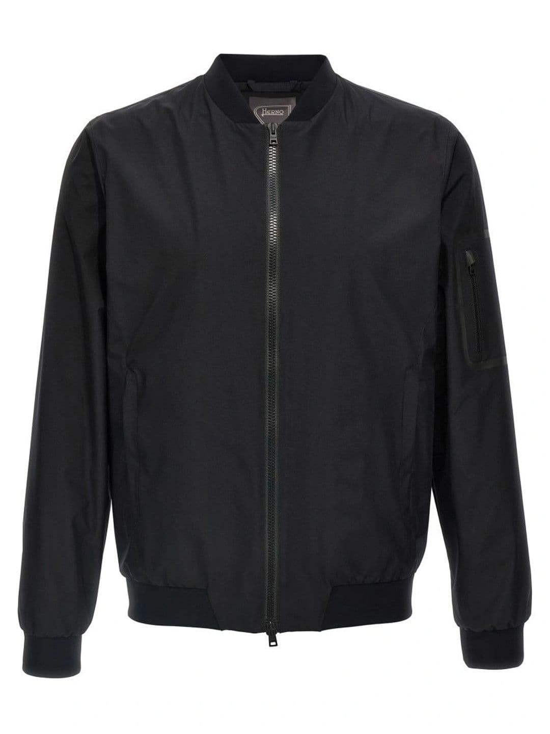 Herno Black Solid Polyester Jacket - view 1