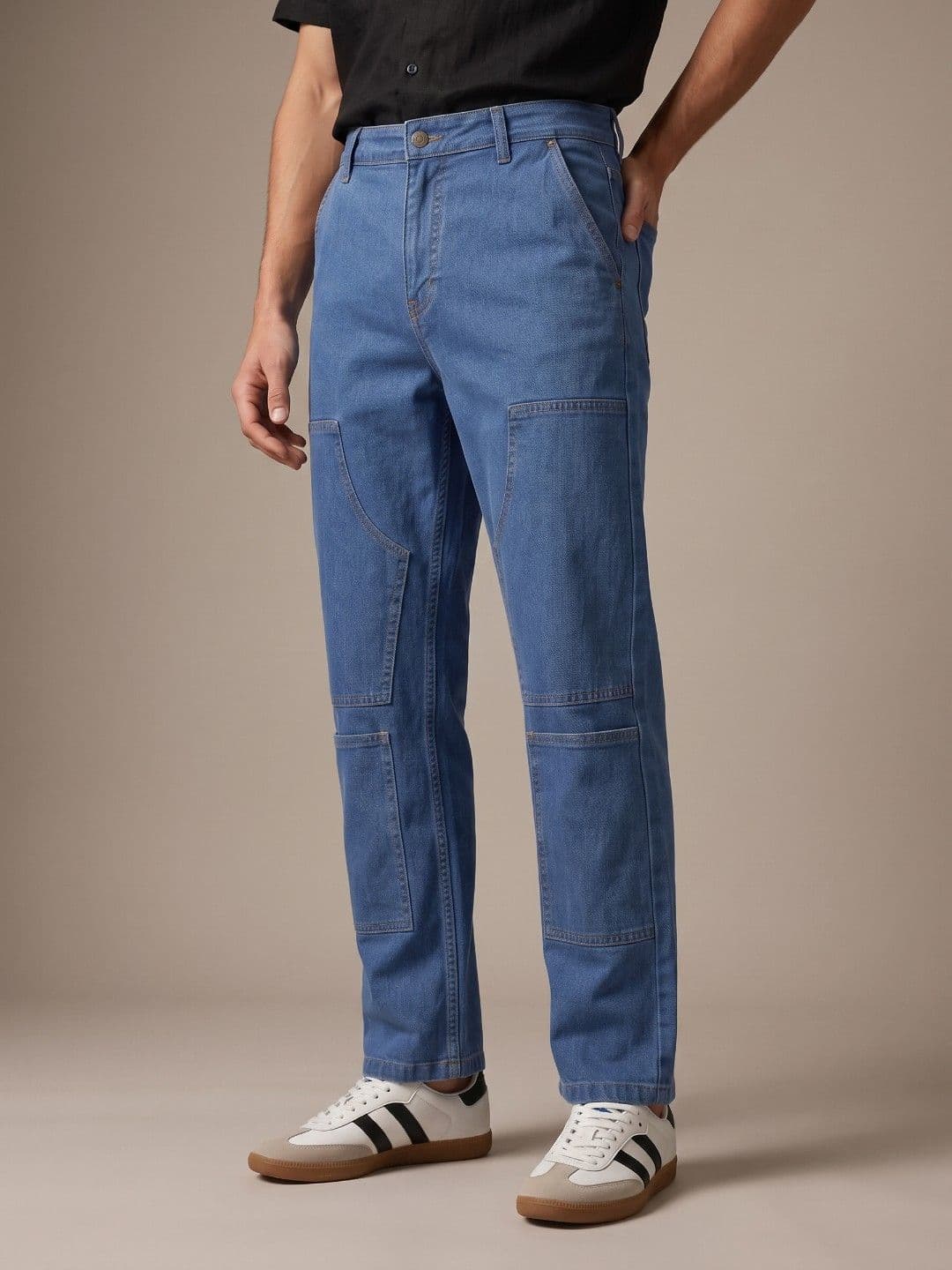 glitchez Men Slim Fit Cargo Style Jeans - view 1