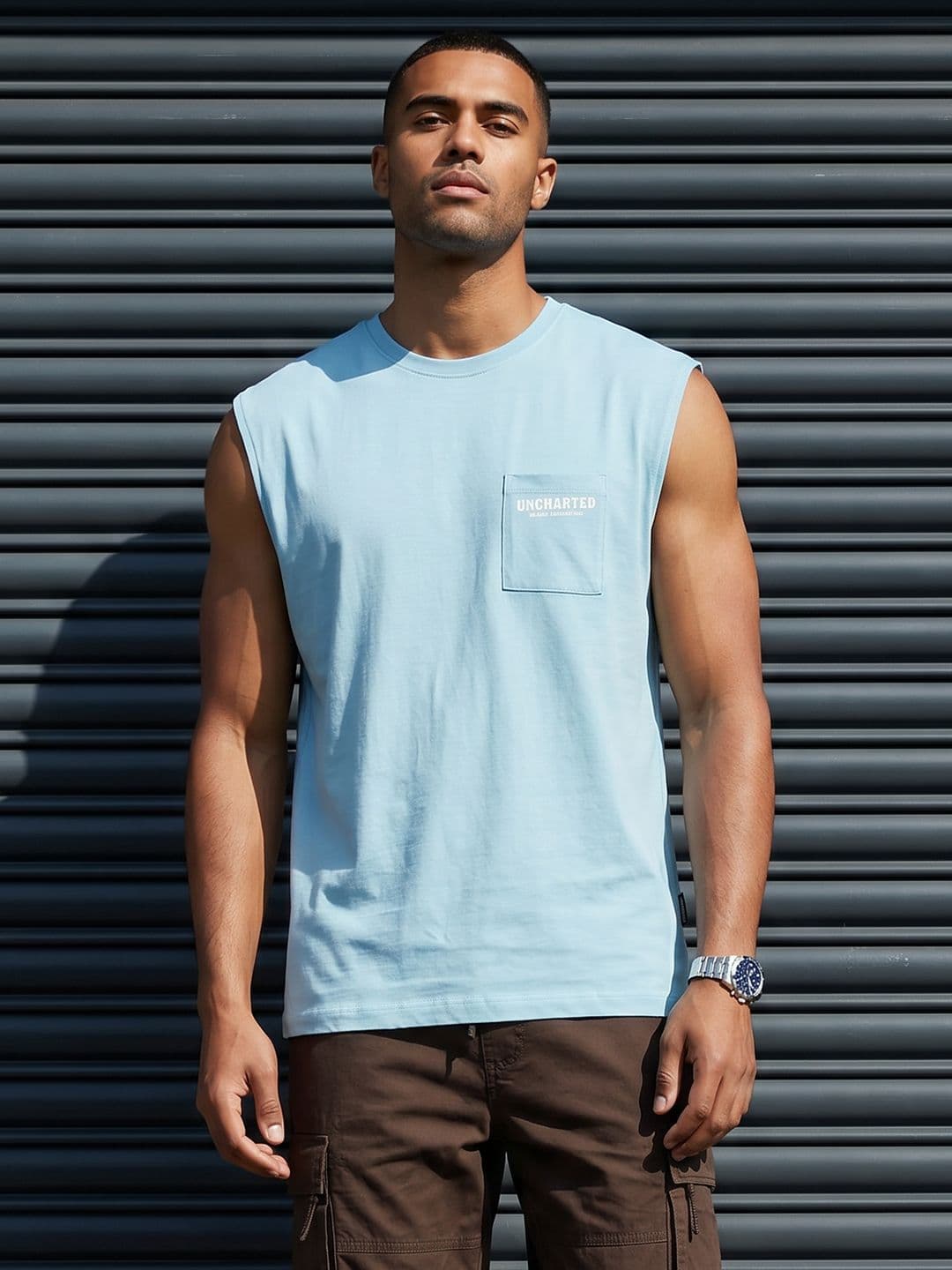 The Roadster Life Co. Sleeveless Printed T-shirt - view 1