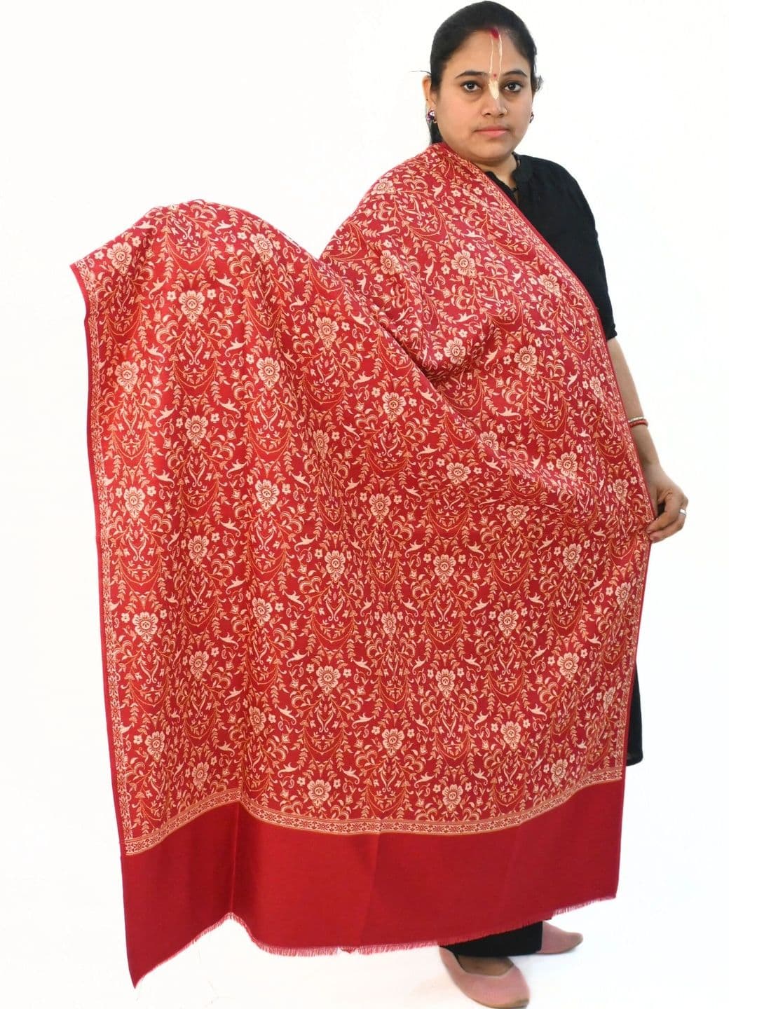 KAVIM Women Ethnic Motifs Woven Design Shawl - view 1