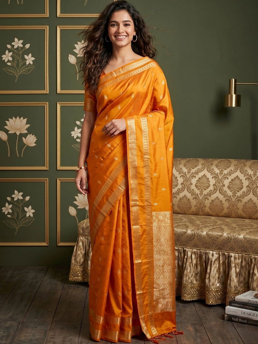 R K MANIYAR Woven Design Zari Art Silk Designer Banarasi Saree - view 1