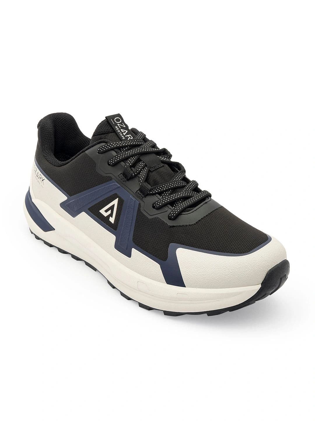Red Tape Ozark Mens Black White Trail Running Shoes | Rugged Outdoor Comfort - view 1