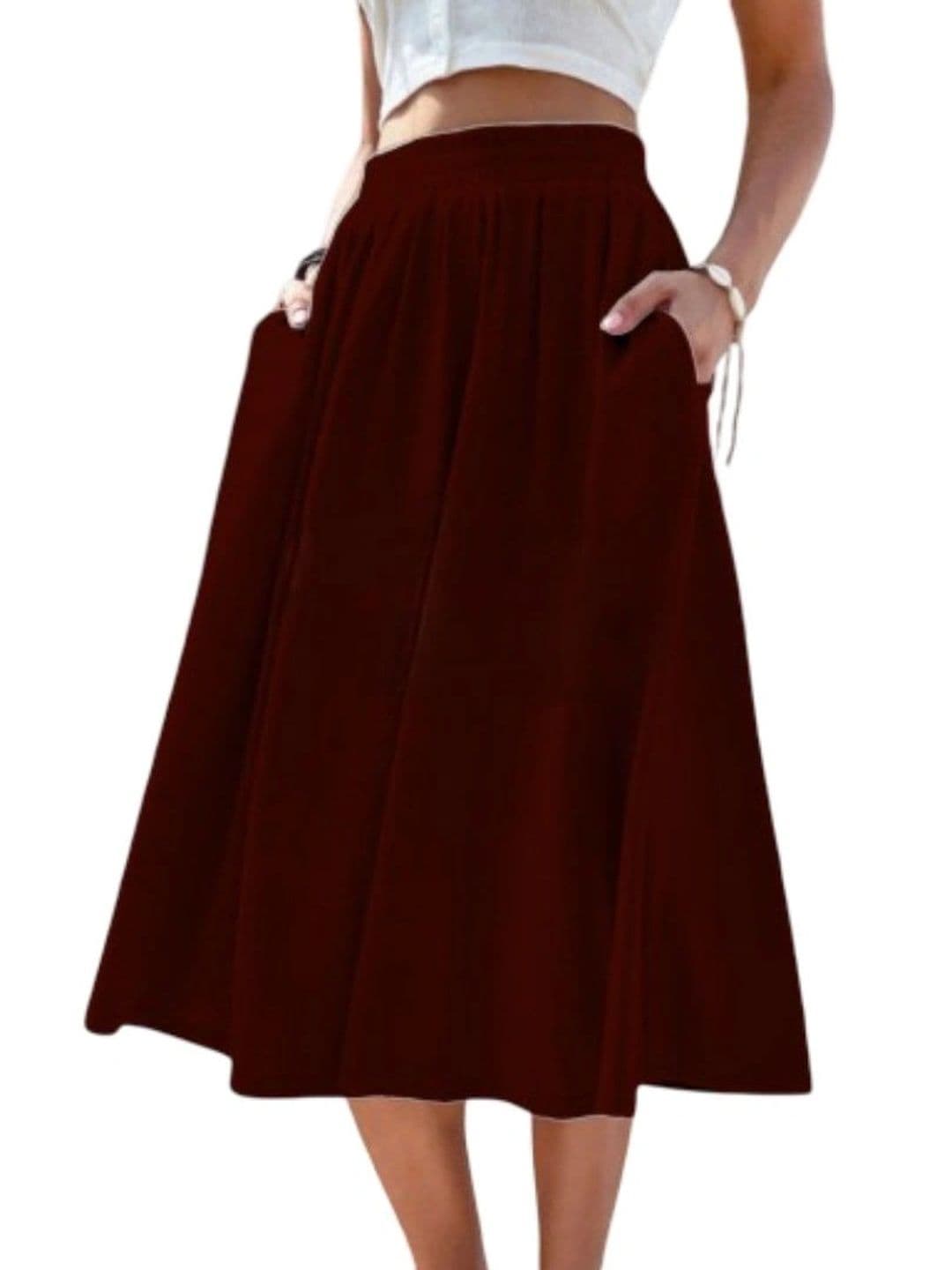 classy fashion Women Midi A-Line Skirt - view 1