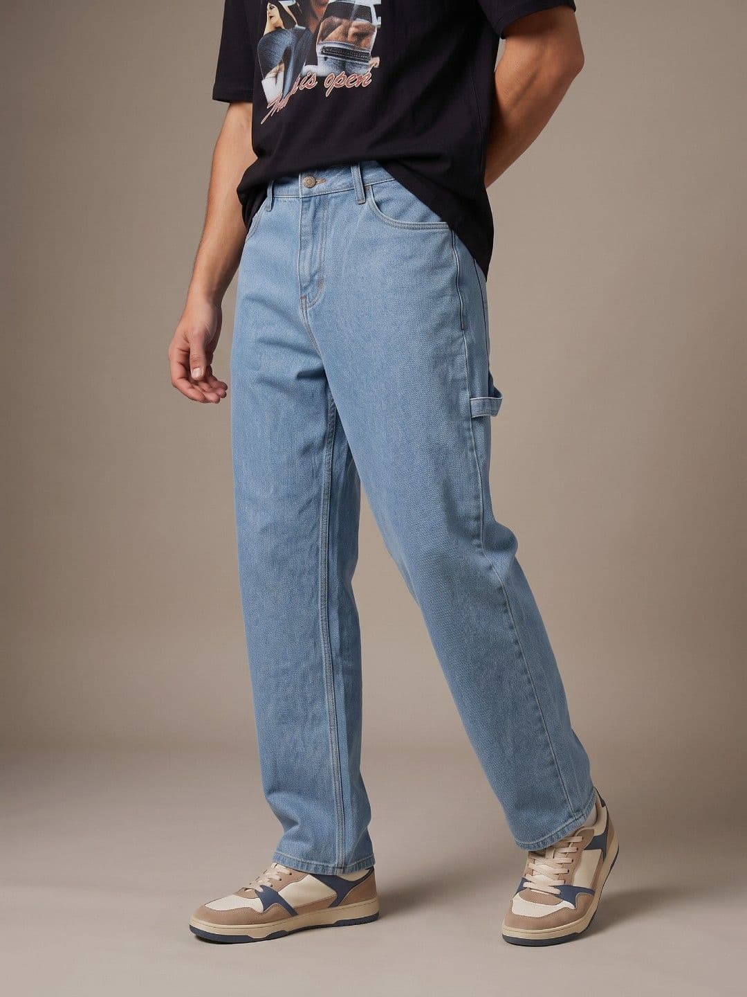 glitchez Men Baggy Fit Stretchable Jeans - view 1