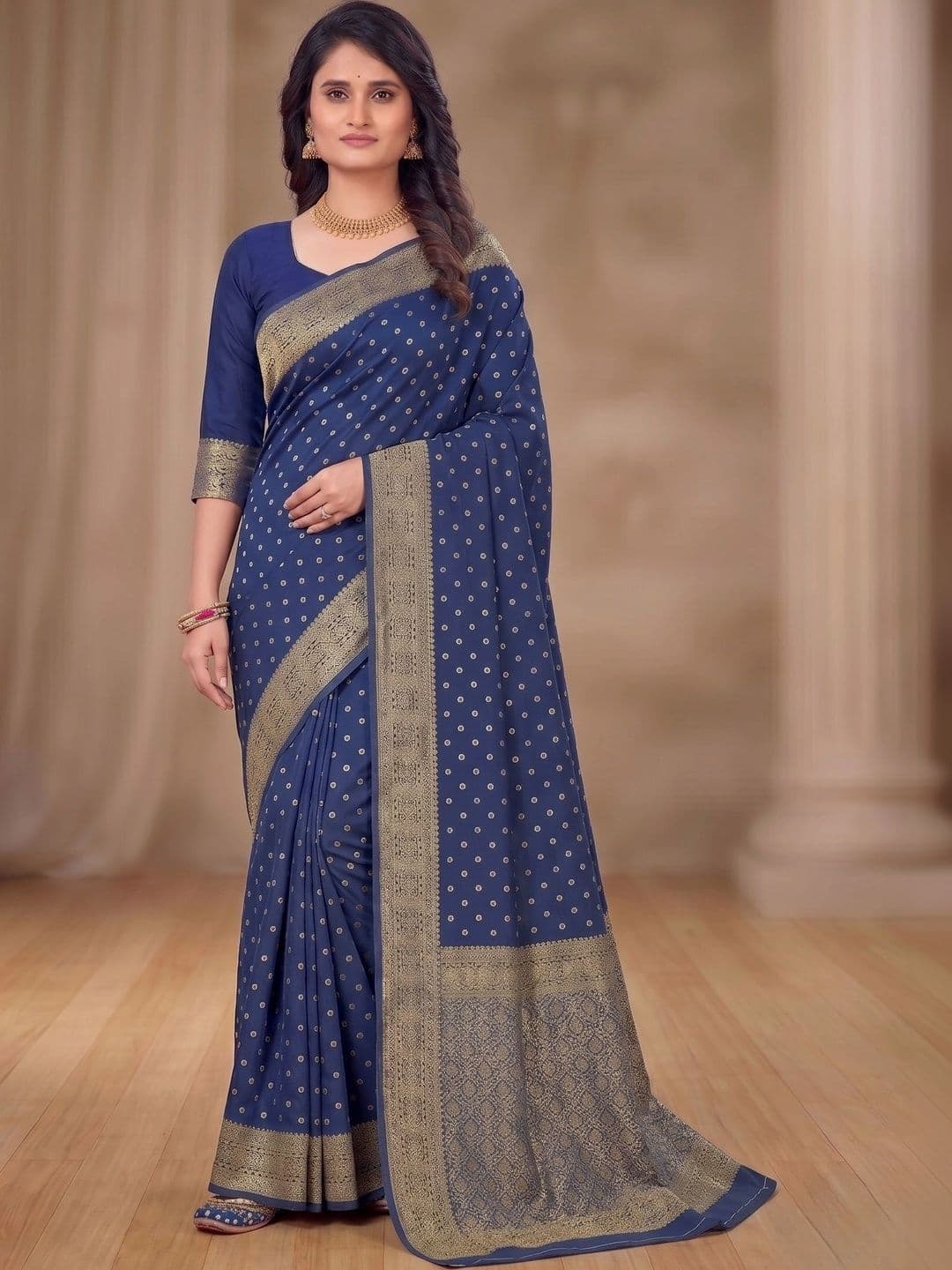 AwadhiCraft Woven Design Zari Art Silk Banarasi Saree - view 1