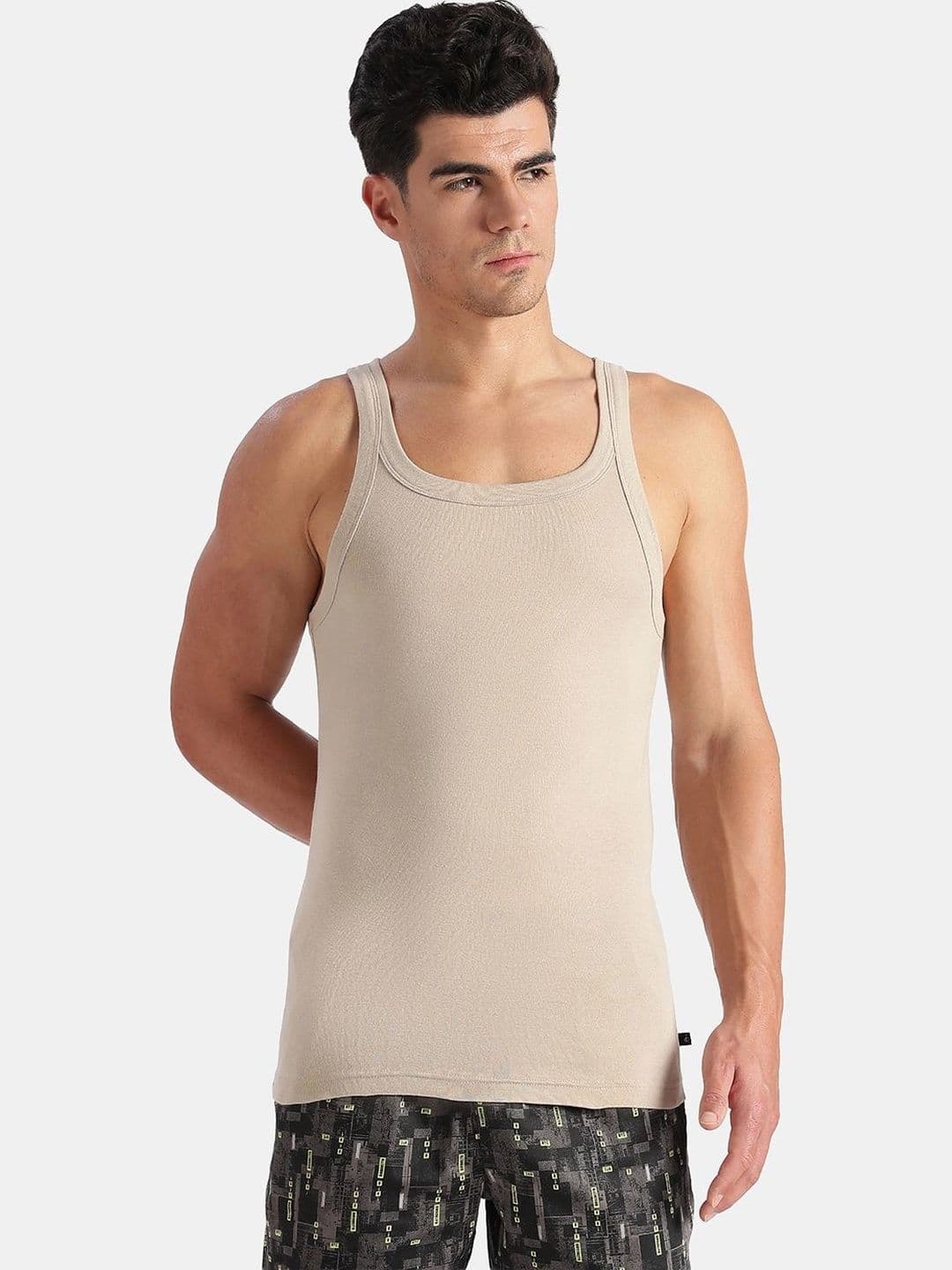 Jockey Super Combed Cotton Rib Square Neck Gym Vest - US26 - view 1