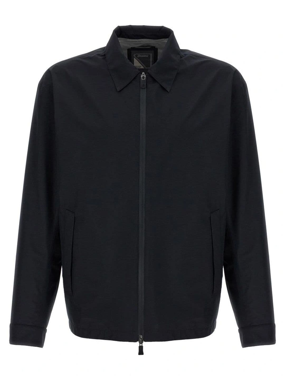 Herno Black Solid Shirt Collar Jacket - view 1