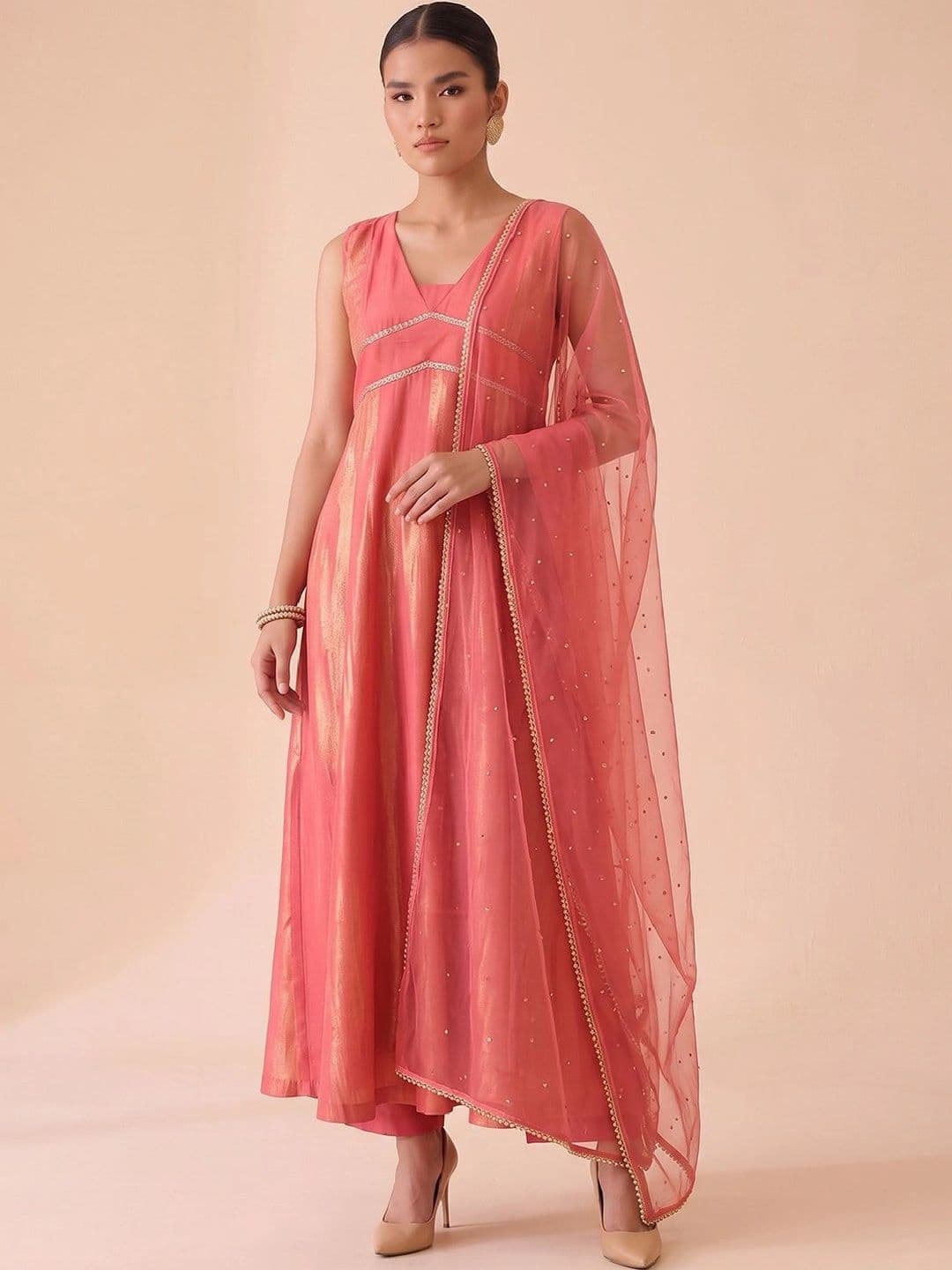 Varanga Women Ethnic Motifs Regular Kurta with Trousers & With Dupatta - view 1