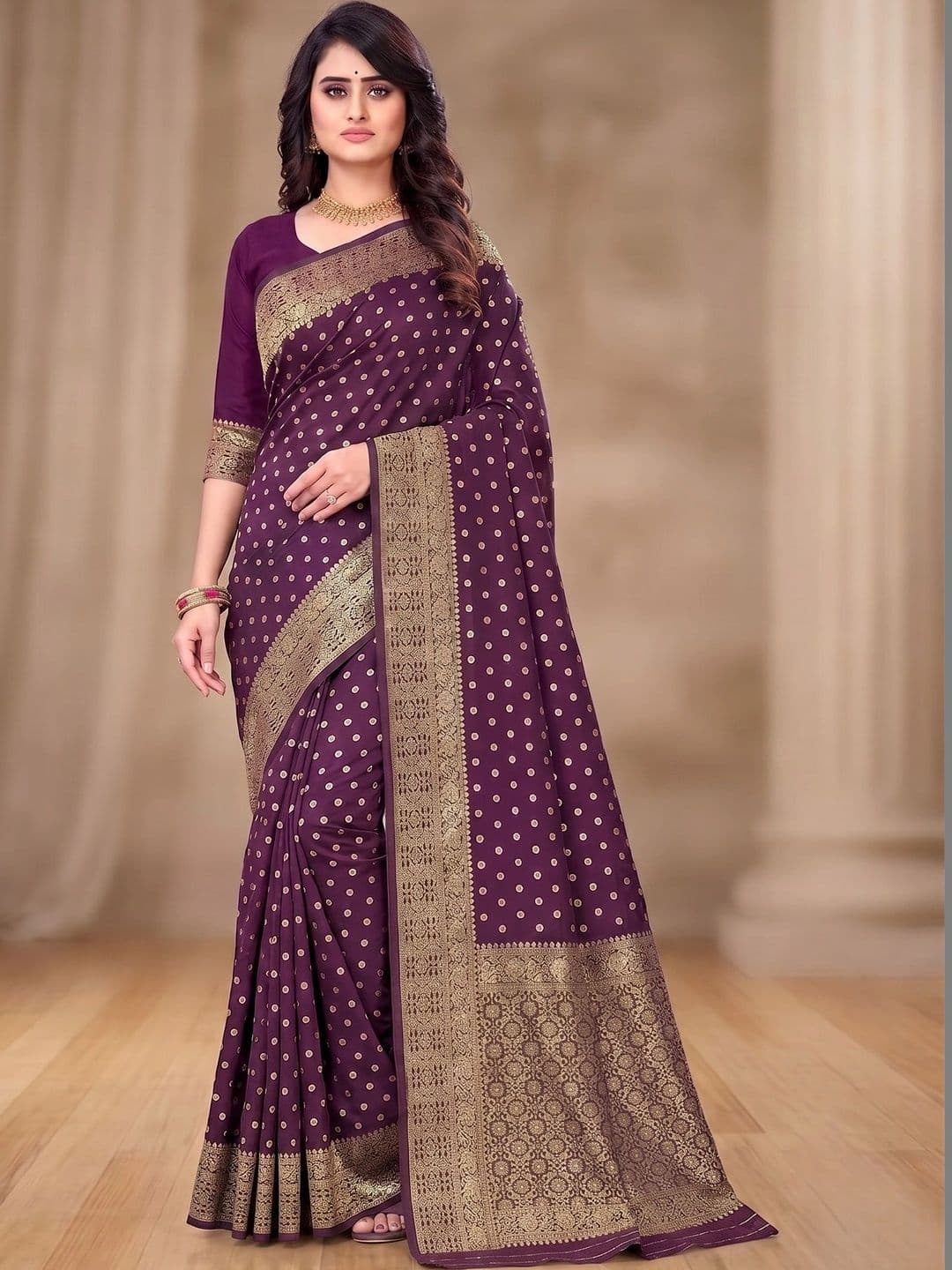 ZARA STAR Woven Design Zari Art Silk Banarasi Saree - view 1