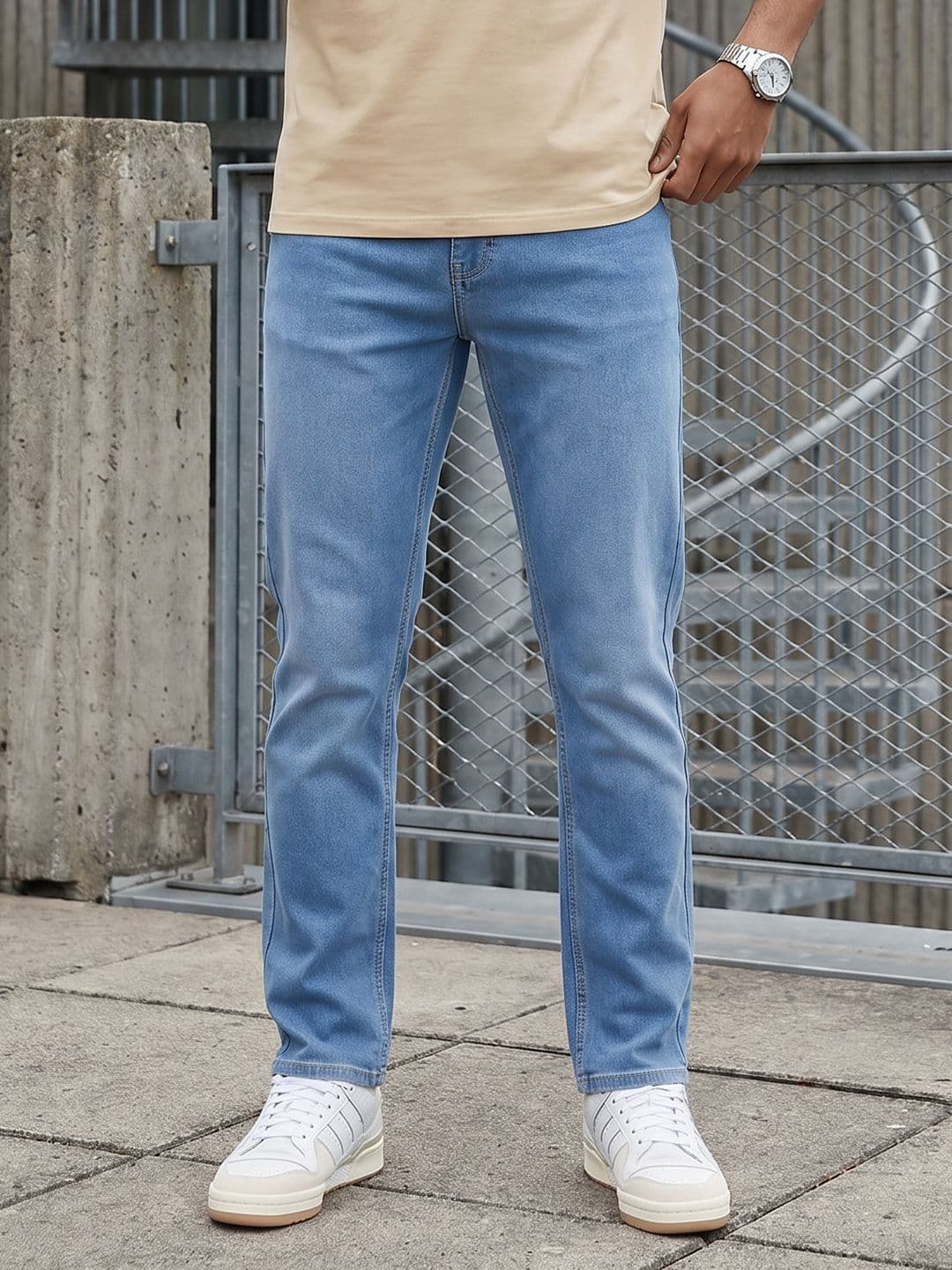 The Roadster Life Co. Men Slim Fit Light Fade Stretchable Jeans - view 1