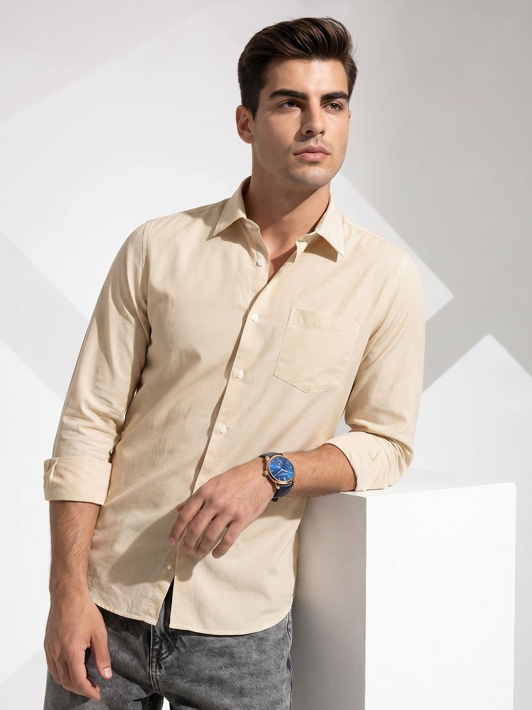 encore by INVICTUS Men Striped Casual Shirt - view 1