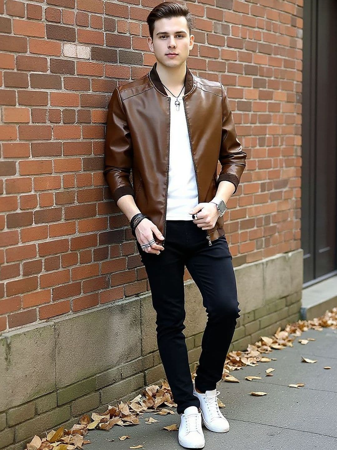 HERE&NOW Men Leather Jacket - view 1