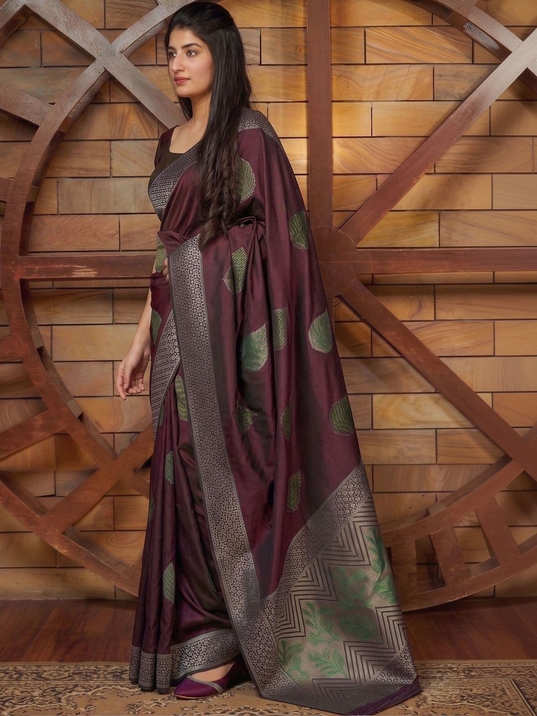 nejadhari tax Woven Design Zari Art Silk Banarasi Saree - view 1