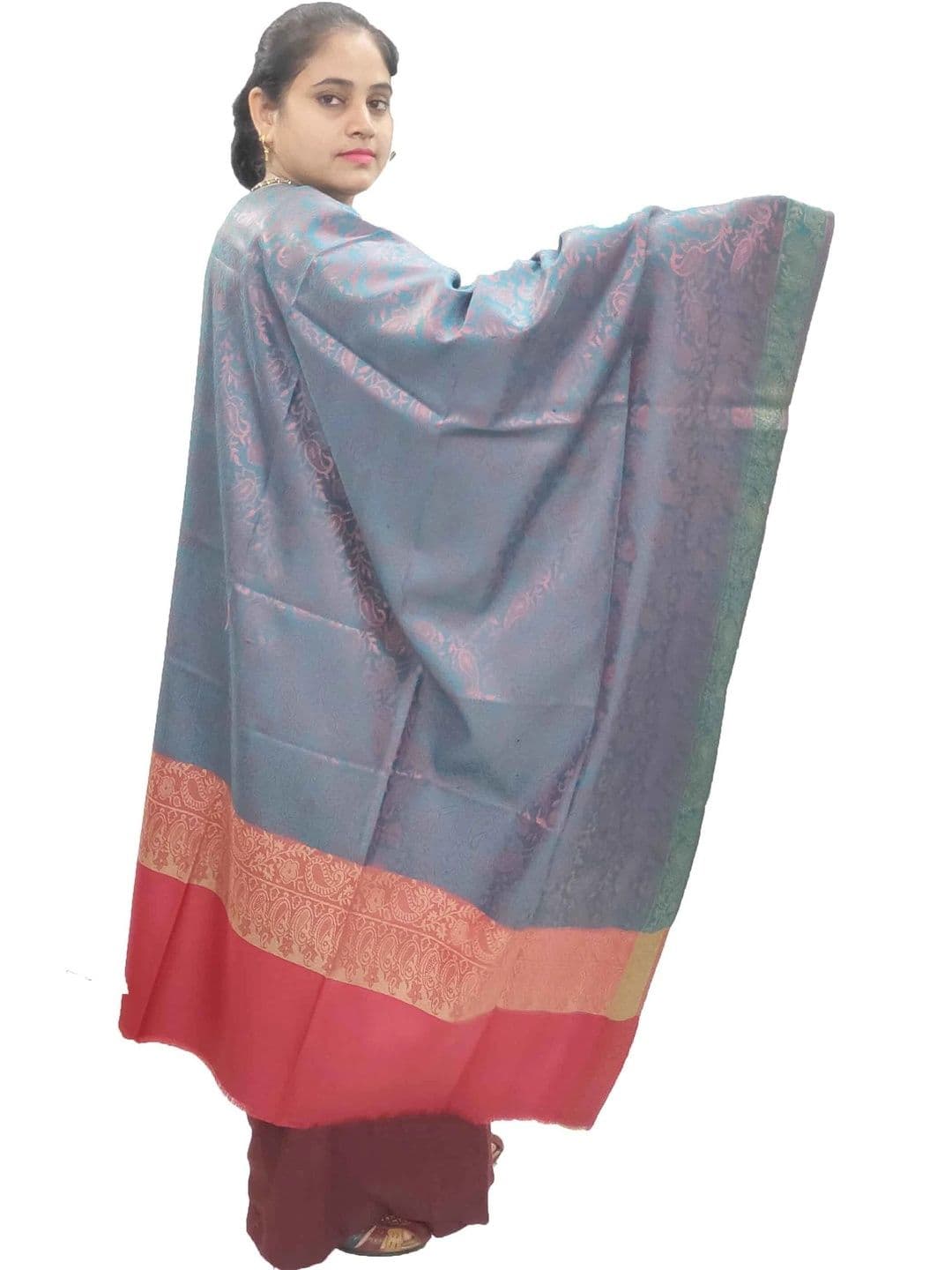 KAVIM Women Ethnic Motifs Woven Design Shawl - view 1